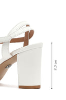 Women's White Ankle Strap Chunky Heel Sandals | Derimod