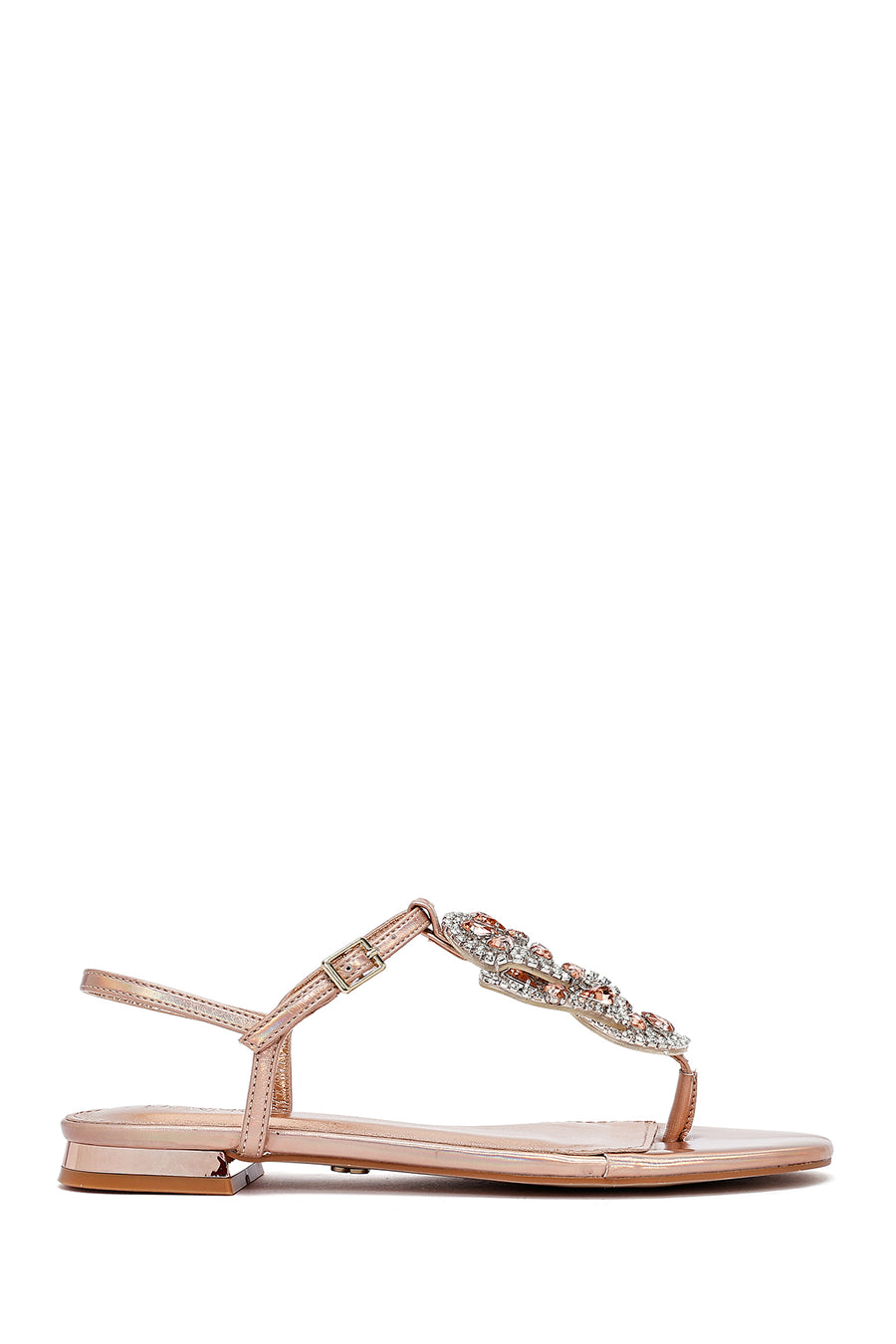 Women's Pink Stone Flip Flops Sandals 25SFE481032 | Derimod