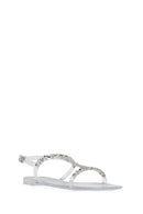 Women's Transparent Jelly Back Buckle Stone Sandals | Derimod