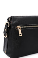 Women's Black Long Strapped Crocodile Crossbody Bag | Derimod