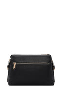 Women's Black Long Strapped Crocodile Crossbody Bag | Derimod