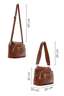 Women's Tan Long Strap Crocodile Crossbody Bag | Derimod