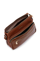 Women's Tan Long Strap Crocodile Crossbody Bag | Derimod