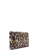 Women's Leopard Chain Strap Plush Clutch Bag | Derimod