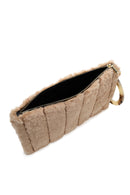 Women's Beige Chain Strap Plush Clutch Bag | Derimod