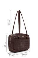 Women's Brown Printed Shoulder Bag | Derimod