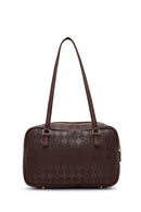 Women's Brown Printed Shoulder Bag | Derimod