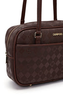 Women's Brown Printed Shoulder Bag | Derimod