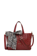 Women's Burgundy Long Strap Knitted Shoulder Bag | Derimod