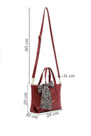 Women's Burgundy Long Strap Knitted Shoulder Bag | Derimod