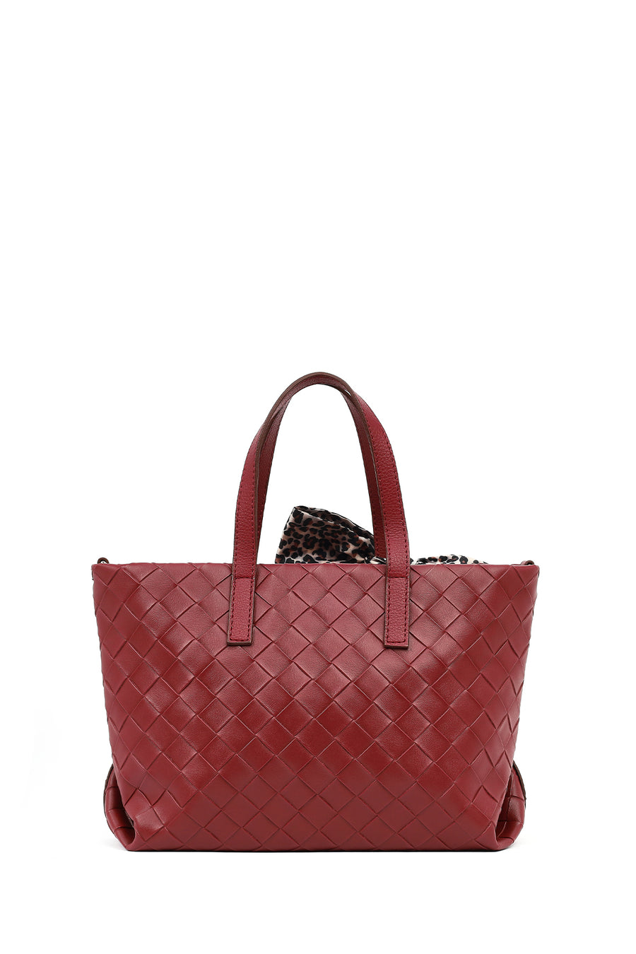 Women's Burgundy Long Strap Knitted Shoulder Bag