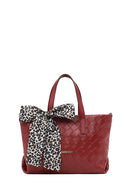 Women's Burgundy Long Strap Knitted Shoulder Bag | Derimod