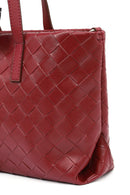 Women's Burgundy Long Strap Knitted Shoulder Bag | Derimod