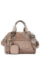 Women's Beige Long Strap Fabric Sleeve Bag with Accessory Details | Derimod
