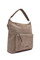 Women's Beige Short and Long Strapped Suede Shoulder Bag | Derimod