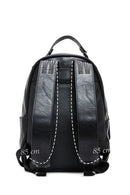 Women's Black Metal Detailed Backpack | Derimod