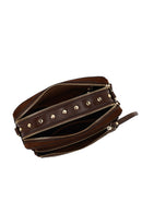 Women's Brown Long Strap Patterned Crossbody Bag | Derimod