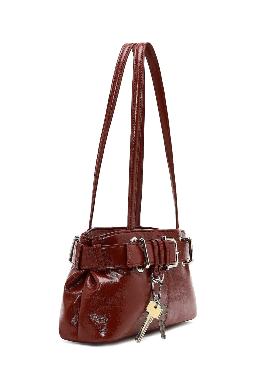 Women's Red Patent Leather Shoulder Bag