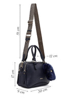 Women's Navy Blue Long Strap Accessorized Shoulder Bag | Derimod