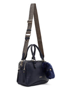 Women's Navy Blue Long Strap Accessorized Shoulder Bag | Derimod