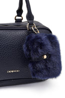 Women's Navy Blue Long Strap Accessorized Shoulder Bag | Derimod