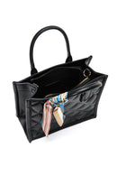 Women's Black Long Strapped Quilted Sleeve Accessorized Handbag | Derimod