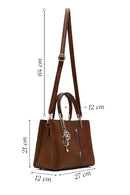 Women's Brown Printed Long Strap Shoulder Bag | Derimod