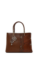Women's Brown Printed Long Strap Shoulder Bag | Derimod