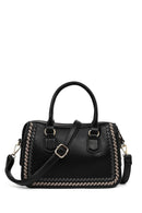 Women's Black Long Strap Knit Detailed Handbag | Derimod