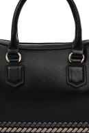 Women's Black Long Strap Knit Detailed Handbag | Derimod
