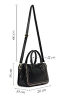 Women's Black Long Strap Knit Detailed Handbag | Derimod