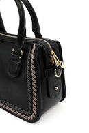 Women's Black Long Strap Knit Detailed Handbag | Derimod
