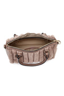 Women's Mink Long Strapped Plush Shoulder Bag with Accessories | Derimod