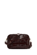 Women's Burgundy Long Strapped Braided Crossbody Bag | Derimod