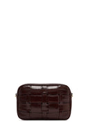 Women's Burgundy Long Strapped Braided Crossbody Bag | Derimod