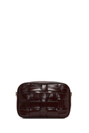 Women's Burgundy Long Strapped Braided Crossbody Bag | Derimod