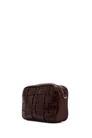 Women's Burgundy Long Strapped Braided Crossbody Bag | Derimod