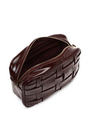 Women's Burgundy Long Strapped Braided Crossbody Bag | Derimod