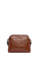 Women's Tan Long Strap Crocodile Pattern Crossbody Bag | Derimod