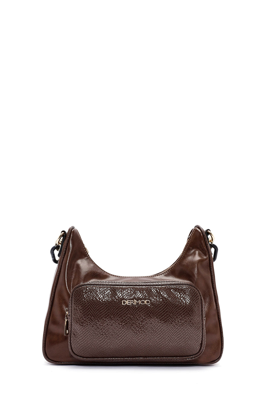 Women's Brown Double Strap Shoulder Bag