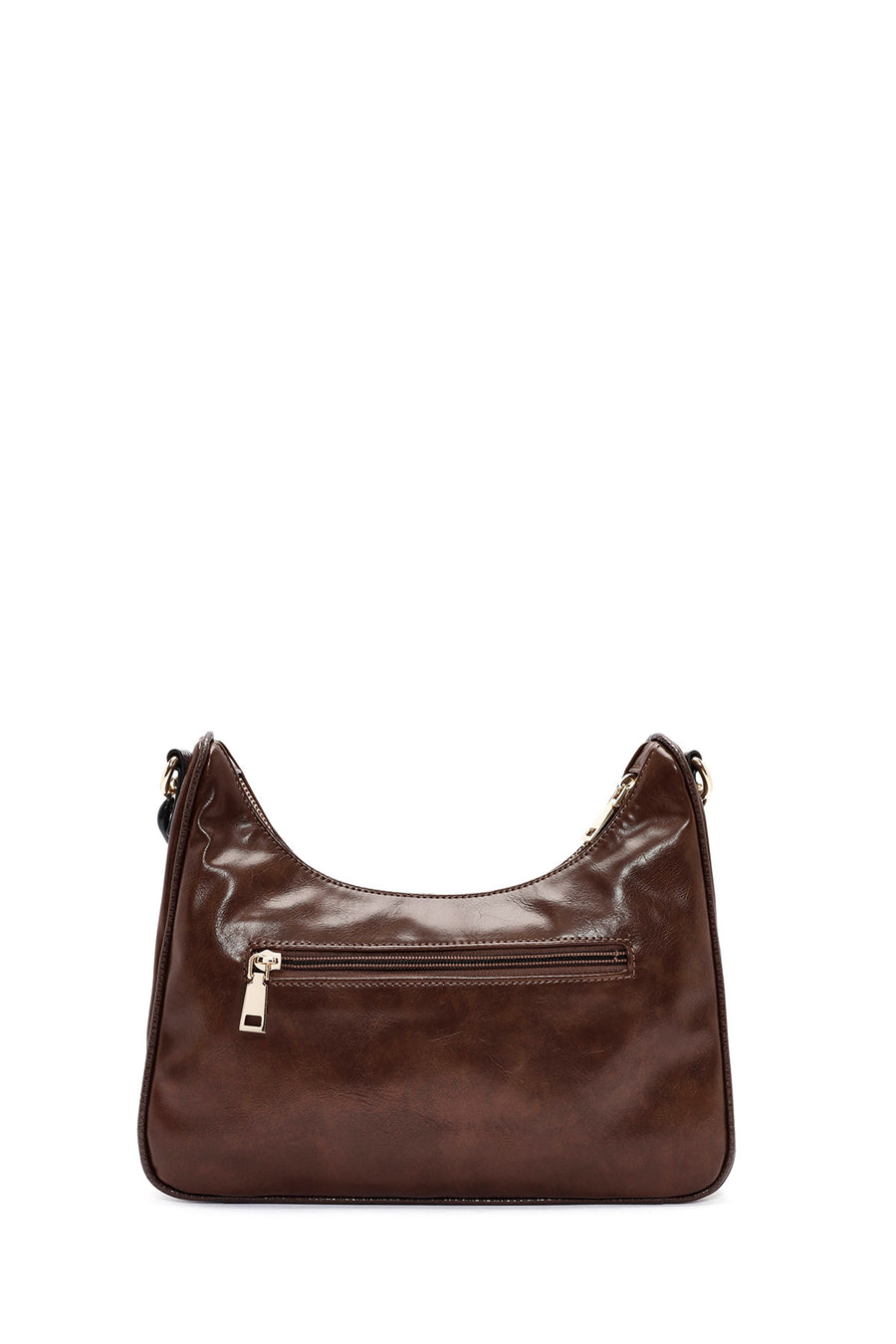 Women's Brown Double Strap Shoulder Bag