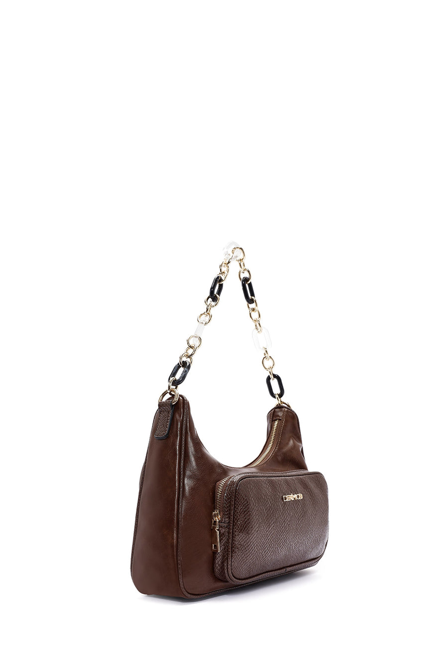 Women's Brown Double Strap Shoulder Bag