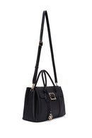 Women's Black Long Strap Woven Detailed Shoulder Bag | Derimod
