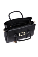 Women's Black Long Strap Woven Detailed Shoulder Bag | Derimod