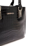 Women's Black Long Strap Crocodile Sleeve Bag | Derimod