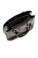 Women's Black Long Strap Crocodile Sleeve Bag | Derimod