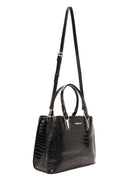 Women's Black Long Strap Crocodile Sleeve Bag | Derimod