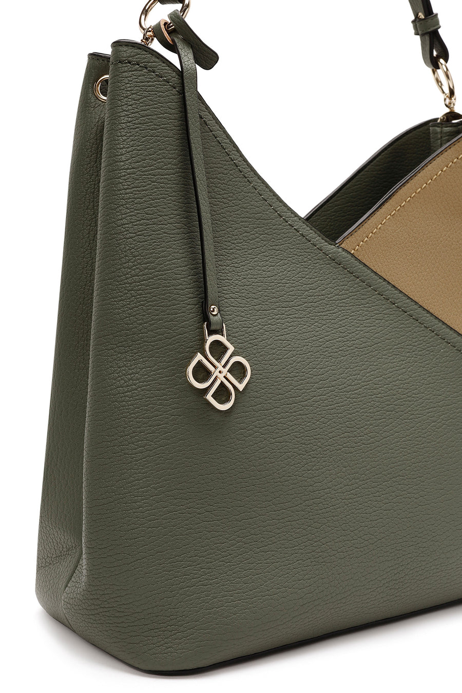 Women's Green Short and Long Strapped Shoulder Bag