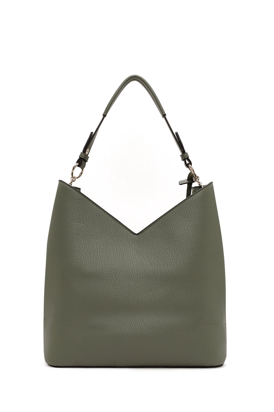 Women's Green Short and Long Strapped Shoulder Bag