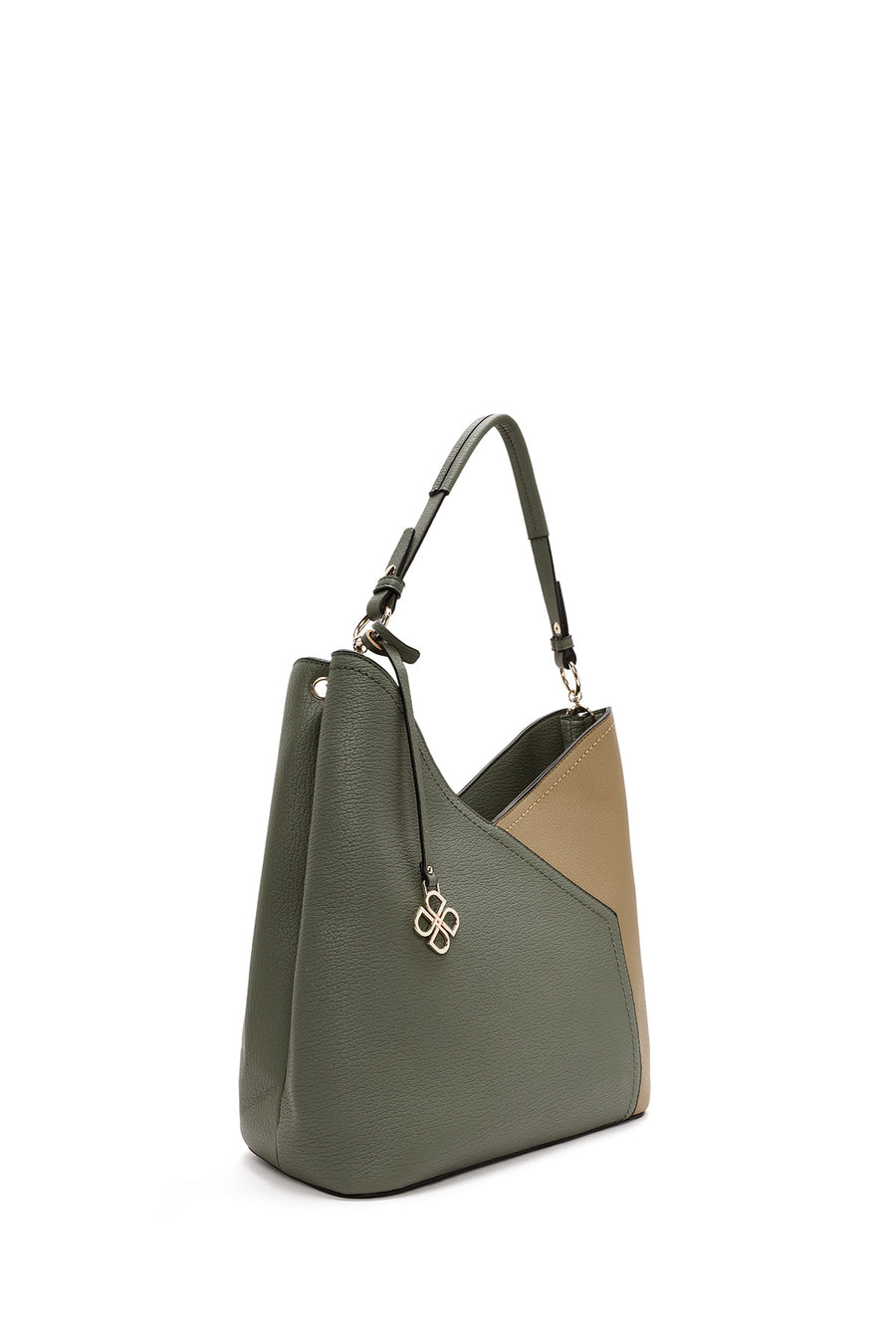 Women's Green Short and Long Strapped Shoulder Bag